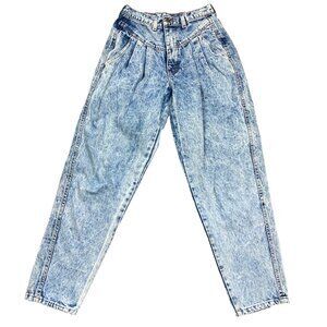 Clique Vintage 80s Cloud Acid Wash High-Waisted Denim Jeans 90s Tagged Size 10